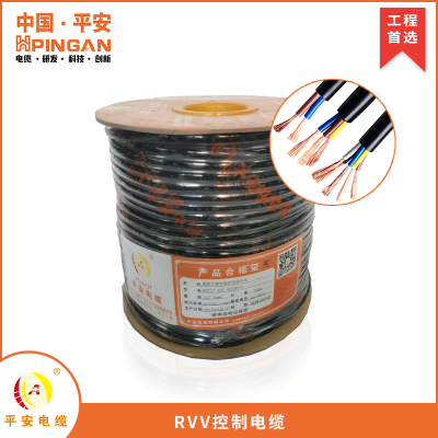 聚氯乙烯绝缘软电缆电线   轴装(RVV)黑色